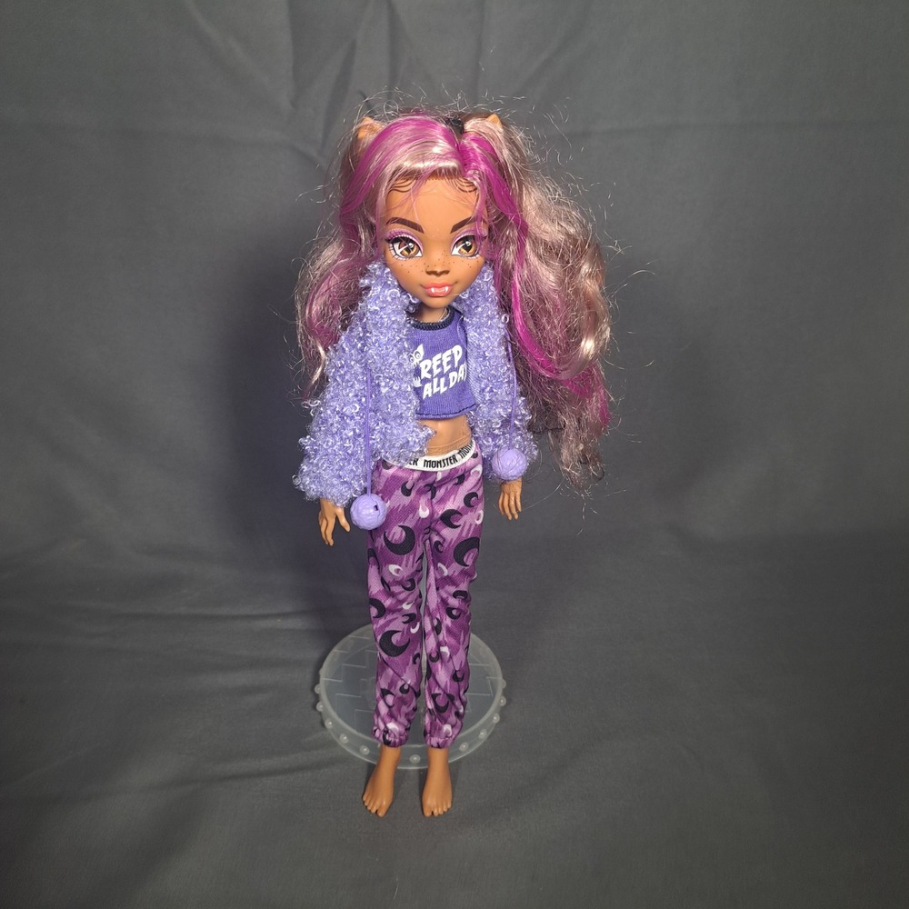 Monster High G3 Clawdeen Wolf Creepover Party Doll Pajamas Mattel Toy Goth